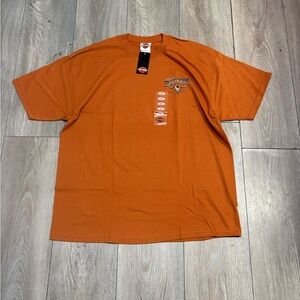 Vintage Orange New With Tags Men’s Made In USA Harley Davidson Graphic Tee Sz XL